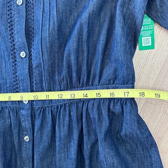 NWT Denim Maxi Dress sz L (T) - Denim Blue - Picture 13 of 16